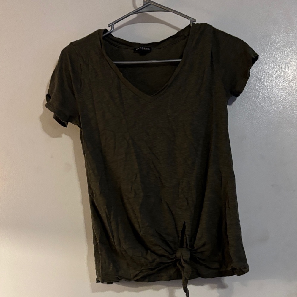 Express Dark Green Short Sleeve Women's Tee